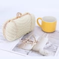 thumbnail image 5 of White Pearl Clutch Purses for Women Wedding Bride Pearl Evening Bag Party Clutch Wallet Tote Handbag, 5 of 7