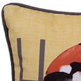 thumbnail image 2 of Jordan Manufacturing 18" x 13" Mustard and Dark Gray Ladybug Home Novelty Rectangular Reversible Lumbar Throw Pillow with Welt, 2 of 3