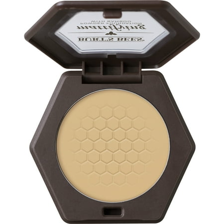 Natural Perfecting Powder Foundation - Burt's Bees 100% Natural Mattifying Powder Foundation, Vanilla, 0.3 oz