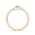 thumbnail image 2 of ANGARA Natural Pear Aquamarine and Diamond Halo Split Shank Ring in 14K Rose Gold for Women (Size-6x4mm) | March Birthstone, Birthday, Anniversary, Jewelry Gift for Women | Natural Aquamarine Ring, 2 of 8