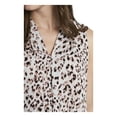 thumbnail image 3 of VINCE CAMUTO Womens Gray Animal Print Sleeveless V Neck Top Size: XL, 3 of 3