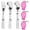 With pink box, variant on Durability Folding Cutlery Set Stainless Steel Spoon Fork Knifed for Backpacking and Travel Essential