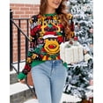 thumbnail image 4 of Sweaters for Women Trendy Ugly Christmas Sweater Crewneck Long Sleeve Knitted Pullover Sweaters Shermie, 4 of 6