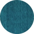 thumbnail image 1 of Ahgly Company Indoor Round Abstract Turquoise Blue Contemporary Area Rugs, 3' Round, 1 of 4