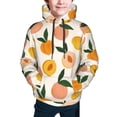 thumbnail image 2 of Bingfone Peach1 Pattern Youth Classic Hoodies Soft Hooded Pullover Sweatshirts for Girls and Boys, 2 of 6