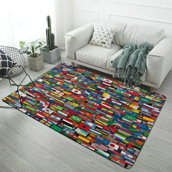 Flags Of All Countries Of The World Home Decor Living Room Carpet Non-slip Soft Comfy Floor Rug Kitchen Bedroom Entrance Doormat Mats