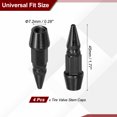 thumbnail image 2 of Uxcell Spiked Shape Tire Valve Stem Caps Aluminum Alloy Car Wheel Valve Cap Universal Dustproof Black 45mm, 2 of 6