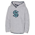 thumbnail image 2 of Girls Youth Heather Gray Seattle Kraken Ultimate Teddy Fleece Pullover Hoodie, 2 of 3