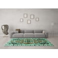 thumbnail image 3 of Ahgly Company Machine Washable Indoor Rectangle Persian Turquoise Blue Traditional Area Rugs, 8' x 12', 3 of 4