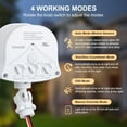thumbnail image 2 of 240° & 360° Replacement Motion Sensor, Adjustable Time & Detection Sensitivity Up to 70 Feet Range, 4 Working Modes Outdoor Motion Detector for Security Floodlight, White, UL Listed, 2 of 6