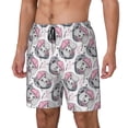 thumbnail image 2 of Uemuo Poodle Dog Pattern Mens Swim Trunks Quick Dry Board Shorts with Mesh Lining, Stretch Beach Shorts Quick Dry No-Chafing Board Shorts-Large, 2 of 9