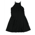 thumbnail image 2 of bar III Robe Trapèze à Taille Nouée pour Femmes, Noir, Petit, 2 of 2
