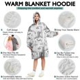 thumbnail image 5 of White Highland Cow Bathtub Flower Pattern Wearable Oversized Blanket,Wearable Blanket Hoodie for Adults,Cozy Hooded Blankets with Super Pockets,Super Warm Fuzzy Pullover for Women & Men, 5 of 6