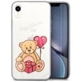 thumbnail image 1 of Case Yard iPhone-XR Case Clear Soft & Flexible TPU Ultra Low Profile Slim Fit Thin Shockproof Transparent Bumper Protective Cover Drop Protective Cell Phone Cases (Happy V Day), 1 of 8
