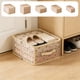 thumbnail image 1 of Caja de almacenamiento plegable para ropa de gran capacidad – Organizador de telas con patrón de ardillas Caja resistente amarilla 40x30x25cm con tapa, talla múltiple para jerséis, mantas, 1 of 6