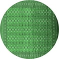 thumbnail image 1 of Ahgly Company Indoor Round Oriental Emerald Green Industrial Area Rugs, 4' Round, 1 of 4