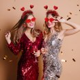 thumbnail image 3 of Shisuyan Ensemble de 3 Pcs en Velours Rouge pour Cheveux en Forme de Cœur pour la Saint-Valentin Femmes Hommes, 3 of 8