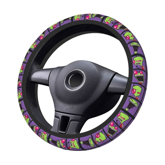 Invasor-Zim Steering Wheel Cover Elastic Stretch Breathable Vehicle Steering Wheel Protector Car Interior Accessories