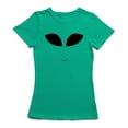 thumbnail image 1 of T-shirt Blanc pour Femmes à Visage d'Extraterrestre, 1 of 1