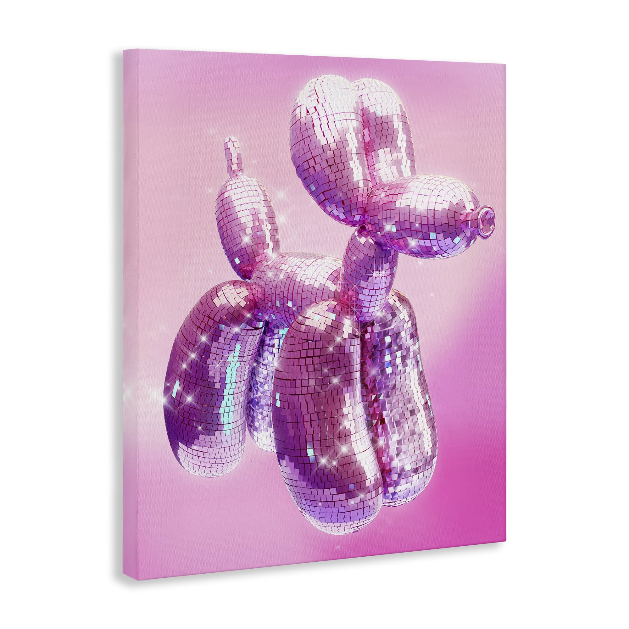 Stupell Industries Disco Pattern Balloon Dog Abstract Painting Wrapped Canvas Art Print Wall Art, 36 x 48