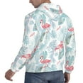 thumbnail image 6 of Honeii Tropical Flamingo Pattern Mens Hoodies Men's Loose Sleeve Sweatshirt,Pullover Hooded Sweatshirt for Men,Essentials Hoodie-X-Large, 6 of 7