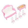 thumbnail image 2 of 1/16 Dollhouse Furniture Model Set,Miniature Living Room Furniture Simulation Sofa Coffee Table Chair Furniture Model Set (Style 4), 2 of 9