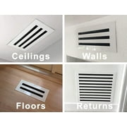 BUILDMART - 30x12 Modern AC Vent Cover - Decorative White Aluminum Air Vent - Standard Linear Slot Diffuser - Heating and Cooling Register Grille for Ceiling, Walls & Floors - Texas Buildmart