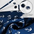 thumbnail image 5 of Wesan Nautical Anchor Blackout Grommet Curtains, Blue Nautical, 104 x 84 Inch, 2 Panels, 5 of 6