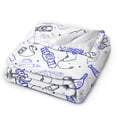 thumbnail image 6 of Super Soft Anti-Pilling Flannel Bed Blankets, Weekend Graffiti Cozy Fluffy Warm All Seasons Throw Blanket for Sofa Bedding, 60"x50", 6 of 8