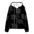 thumbnail image 5 of wycnly 2023 Winter Womens Sweatshirt Coat Womens Hooded Coat Trendy Letter Print Open Zipper Drawstring Hoodie Jacket Fall Ladies Plus Size Lightweight Sweatshirt Outwear with Pocket Up to 65% off, 5 of 6