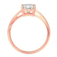 thumbnail image 5 of 2.0 ct Emerald Cut Genuine Cultured Diamond VS1-VS2 G-H 14K Rose Gold Solitaire Promise Wedding Statement Engagement Designer Ring size 7, 5 of 6