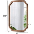 thumbnail image 4 of Sintosin Farmhouse Mirrors for Wall Decor 17" x 24", Distressed Wood Frame Bathroom Mirrors for over Sink, Decorative Arched Corner Rectangle Mirror for Home Decor, 4 of 8
