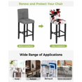 thumbnail image 3 of Red Grey Black Bar Stool Covers Set of 4, Irregular Modern Geometric Abstract Stretch Washable Bar Chair Covers with Backs, Removable Pub Counter Height Chair Cover for Kitchen Dining Room Cafe, 3 of 7