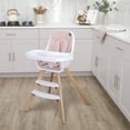 thumbnail image 4 of Evolur Zoodle 2-in-1 High Chair Booster Feeding Chair with Modern Design, Pink, 4 of 19