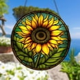 thumbnail image 7 of AatoeaX Vibrant Sunflower Window Decor: Stained - Glass Effect, Transparent Acrylic, Hanging Art Panel for Home, Sunny - Themed Spaces & Wall Accents, 7 of 7