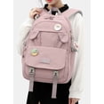 thumbnail image 4 of Innerwin Girls Daypack Multi Pockets Backpack Spine Protection Lightweight Bookbag Large Capacity Girl Fashionable Zipper Waterproof Padded Straps Purple, 4 of 5