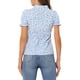 thumbnail image 3 of INSPIRAR CHIC Blusa de Algodón Floral con Mangas Abullonadas y Cuello Peter Pan para Verano Casual XS Azul Claro, 3 of 6