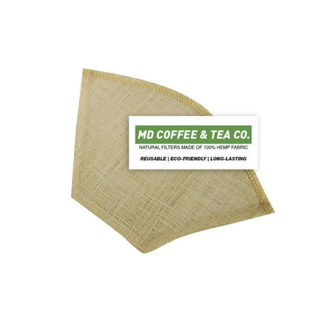 Hemp Coffee Filter 2, Reusable Coffee Filter, Saves Money, Taste Better & Reduces Waste â?? All Natural Organic Coffee Filters, Pour Over Coffee Filter, V60 02 Style Unbleached Dripper