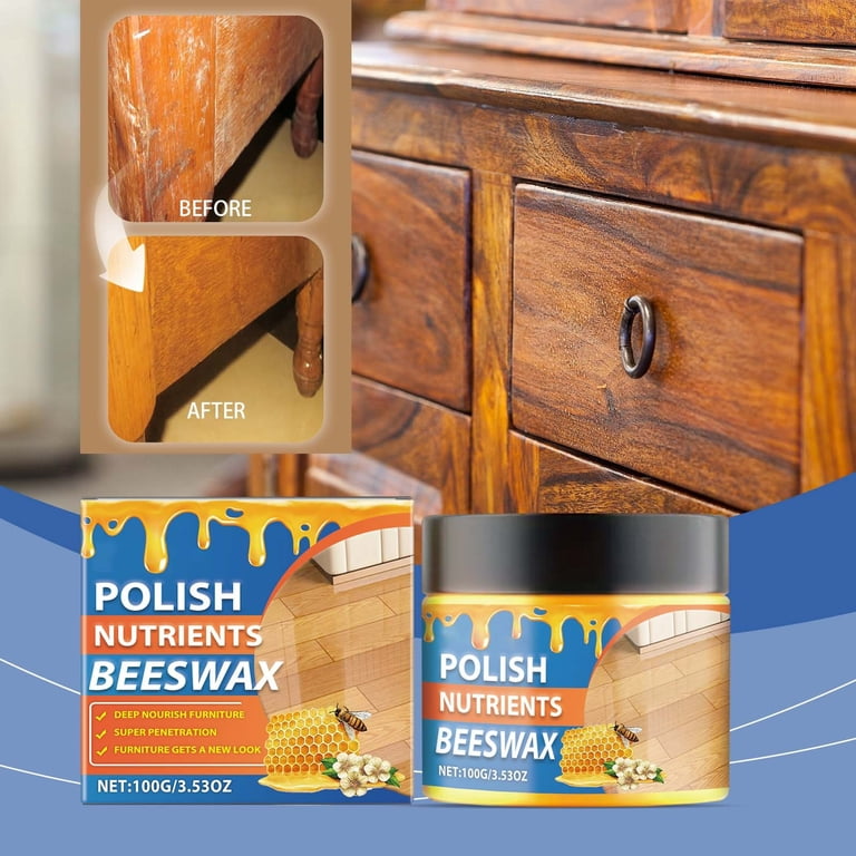 2 Packs Polish Nutrients Beeswax Wood Polish & Restorer – Deep