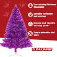 thumbnail image 3 of Fawyn 6' Ft Sparking Gorgeous Folding Artificial Tinsel Christmas Tree Purple Color 450 Tips, 3 of 7
