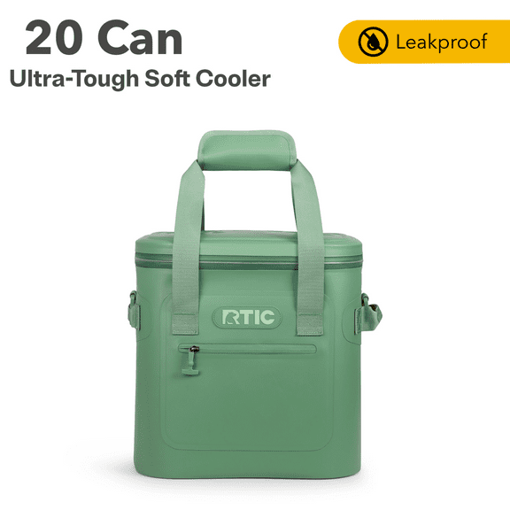 RTIC 20 Can Ultra-Tough Soft Cooler, 15 Qt, Leakproof, Waterproof Zipper,  Sage