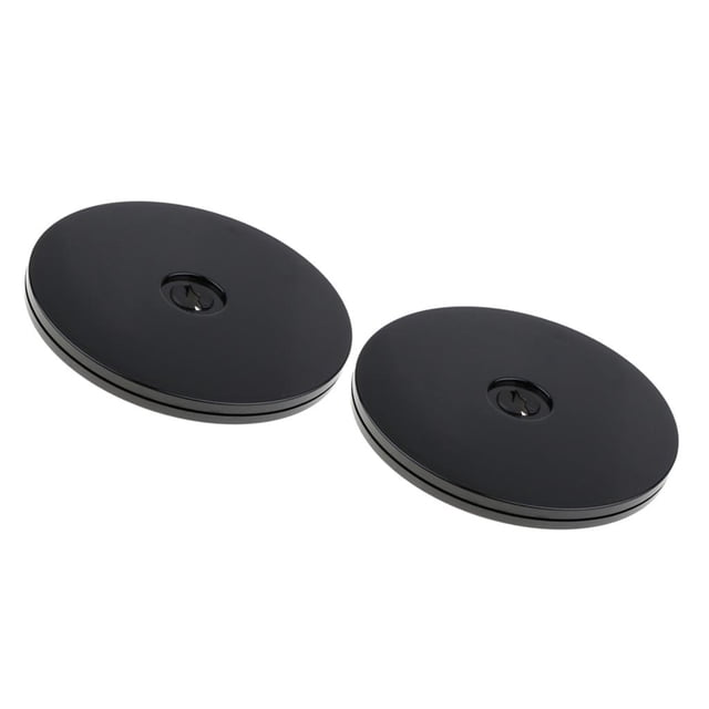 2Pcs 6 '' negro soporte de exhibición giratorio de acrílico de giratoria para la joyería relojes