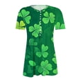 thumbnail image 5 of Puntoco Short Sleeve Women Tops ,St Patricks Day Shirt Women Funny St Pattys Day Irish Shamrock Shirts Printed Pocket Protective Clothing Blouses Shirts Multicolor XL(XL), 5 of 5