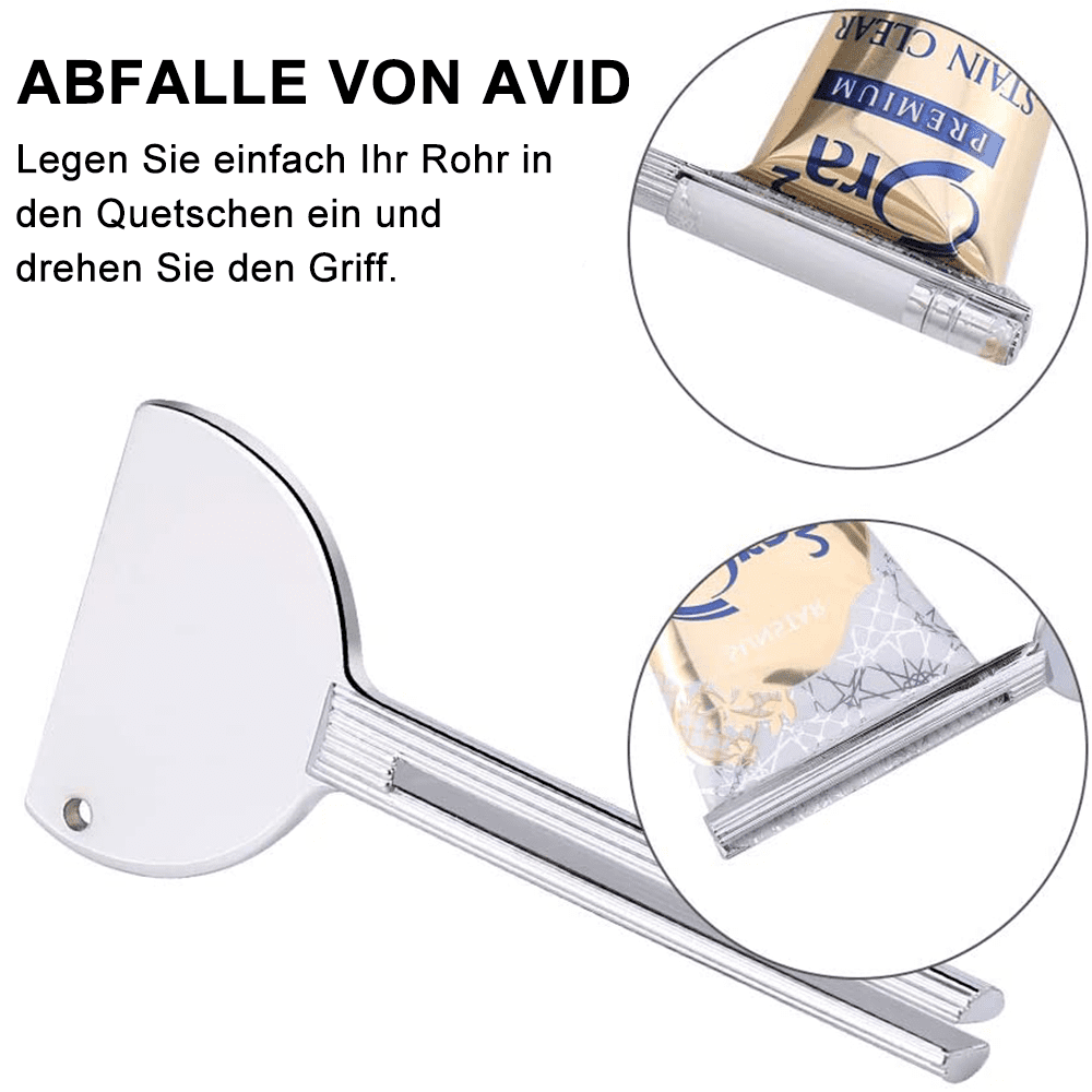 Presse-dentifrice En Acier Inoxydable - Lot De 6 - Pour Tubes Dentifrice, Crèmes, Peinture - 2 Modèles