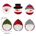 thumbnail image 4 of Kearding Cubiertos Bolsa Único Exquisito Vajilla Titular Organizador de Navidad Cuchara Sacos Bolsas de almacenamiento Vajilla Cubierta Viejo rojo sin rostro, 4 of 6