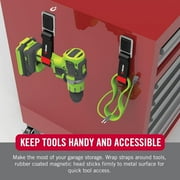 VELCRO Brand EASY HANG Magnet Strap Hook and Loop Fastener, Holds 10lbs, Metal Surfaces like Cabinets, Shelves, Refrigerators Hang Extension Cords, Hoses, Medium 16 x 1