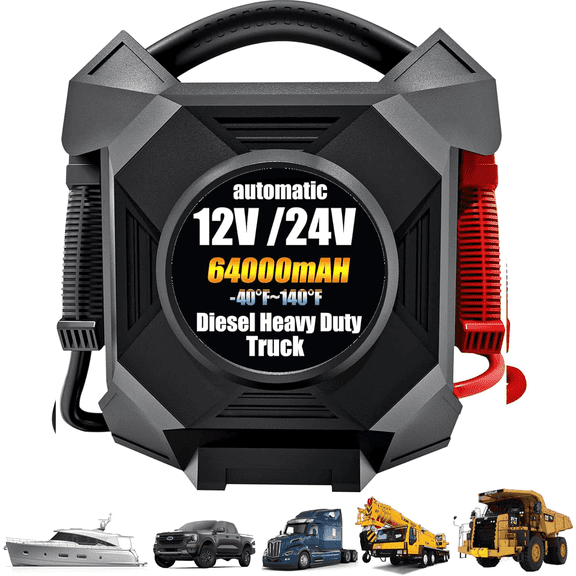 Truck Jump Starter Heavy Duty,CAT797 30000A 12V/24V Battery Jumper Starter Portable,-40F° Start Battery Booster Pack,for Semi Truck,Gasoline/99L and Diesel Engines Up to 50L,Class 8