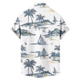 thumbnail image 5 of Gamivast Mens Beach Shirts Sailboat Print Short Sleeve Button Down Tropical Shirts Casual Summer Tees Soft Breathable Holiday Aloha Party Fashion Tops, 5 of 6