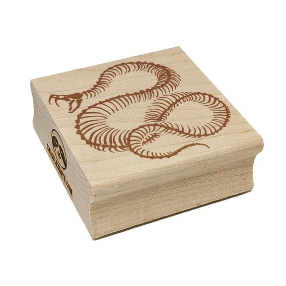 Snake Skeleton Serpent Bones Square Rubber Stamp Stamping Scrapbooking Crafting - Small 1.25in
