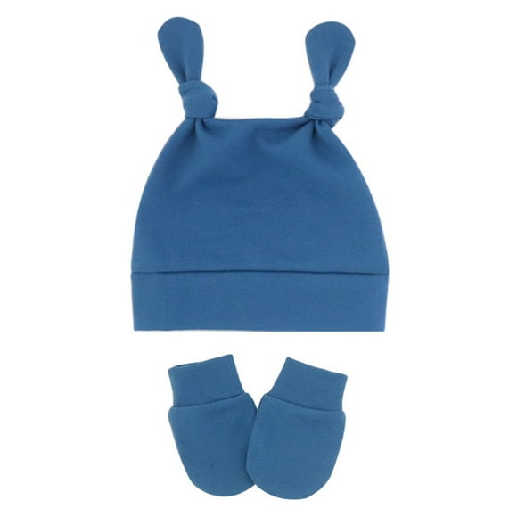 Bunenne Baby Beanie Baby Bonnet Baby Winter Hat Baby Month Gloves Knotted Warm Mittens Old Cap Infant 06 Girls Soft Hats Toddler Baseball Caps Baby Winter Clothes Baby Hats 6-12 Months O One Size